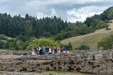 Tourists at the Roman Vindolanda Fort