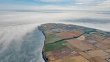 Sea fog forming around Flamborough Head