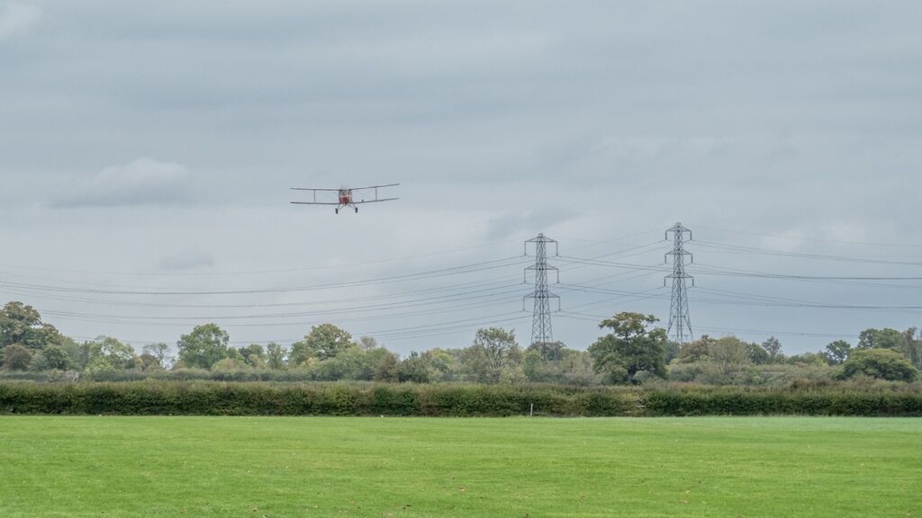 Hornet Moth on approach