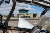 Control tower from the cockpit