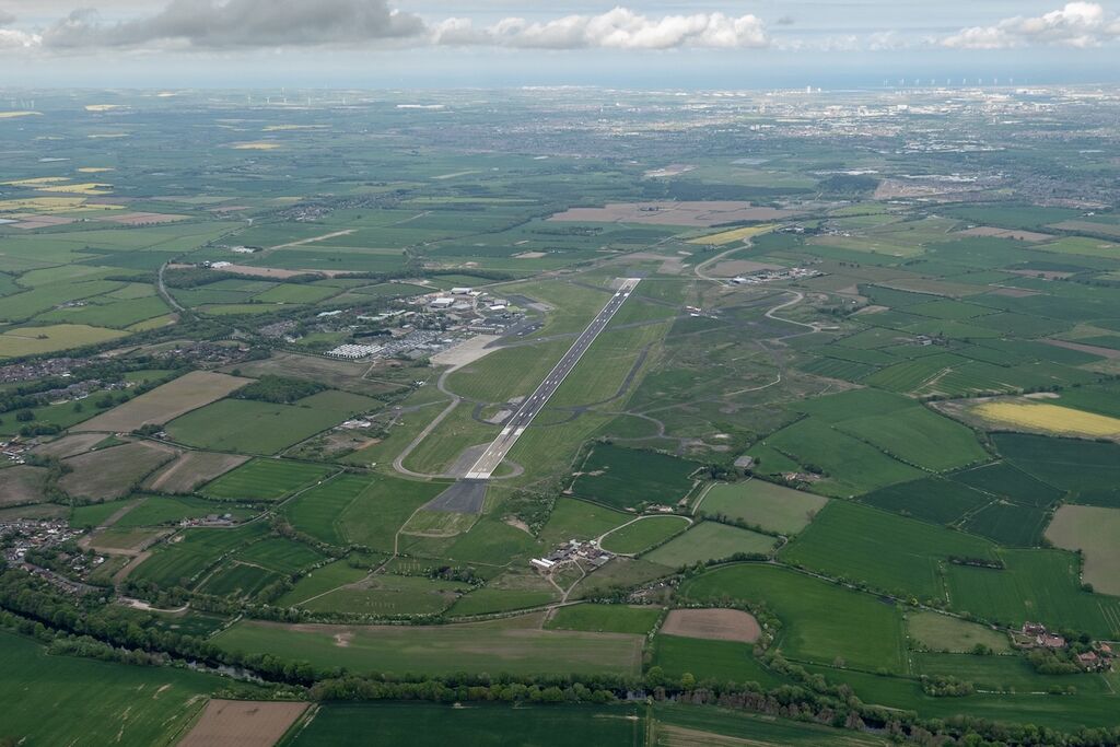 Teeside Airport from the west