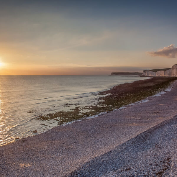Sunset over Birling Gap, Seven Sisters, East Sussex