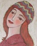 Looking Back Oil on Canvas Framed 26 x 30 cm £150