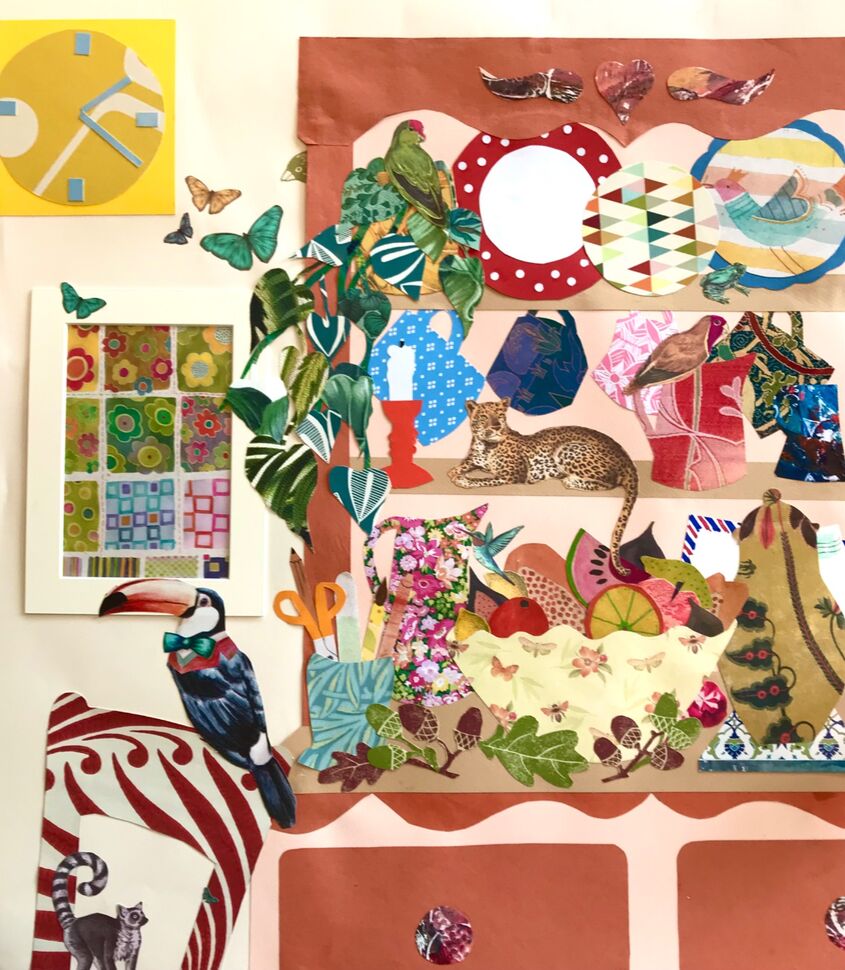 This Shelf is Mine. Collage.