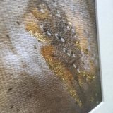 Gold Leaf detail on my artwork The Gilded Barn Owl