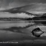 Loch Etive Boat in B&W