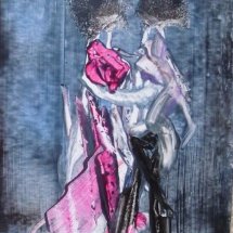 Dancers - encaustic