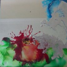 Rose bloom - wax on mirror