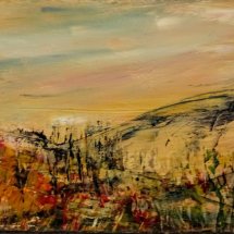 The Wolds - cold wax & oil on board (sold) 1