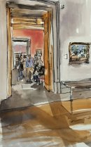 National Gallery Interior II, Thomas Plunkett PRWS