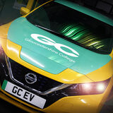 Nissan Leaf EV car at Gloucestershire College, Gloucester editorial portrait photography by Thousand Word Media Gloucestershire