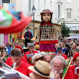 Little Amal the puppet visiting Cheltenham news PR photography by Thousand Word Media Gloucestershire