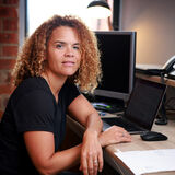 Author Sabrina Pace-Humphreys at home in Stroud editorial portrait photography by Thousand Word Media Gloucester