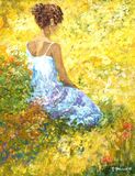 GIRL IN A SUMMER GARDEN 1