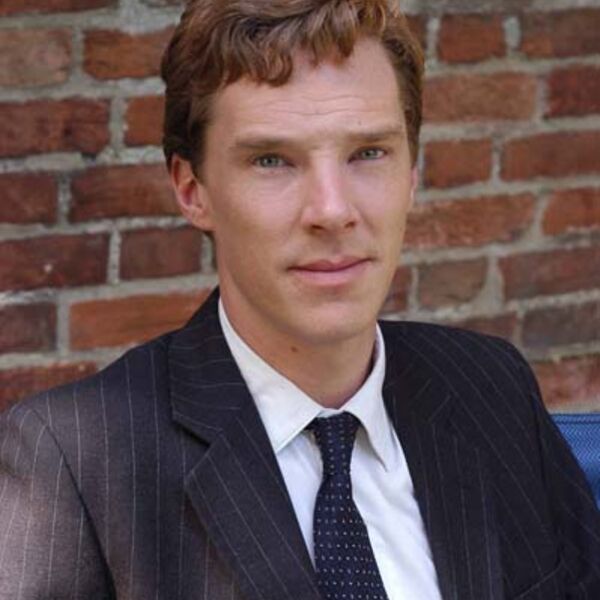 Benedict Cumberbatch on the set of Miss Marple