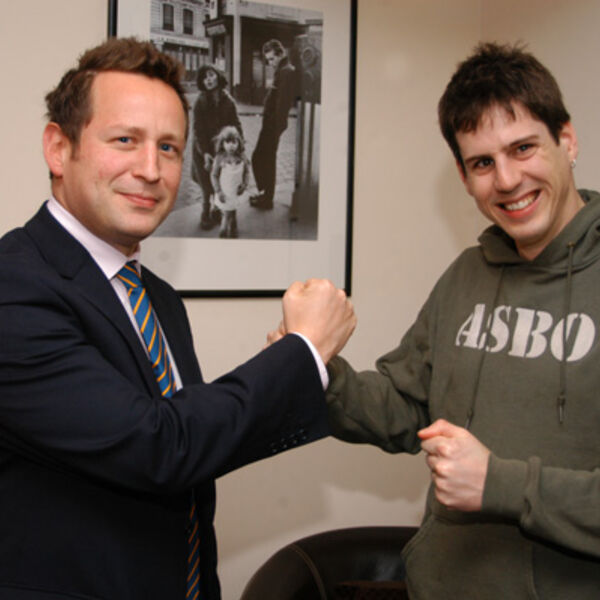 MP ED Vazey with Sam Jordinson author of 'Crap Towns'. For the Oxford Mail