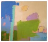 Composition Blue, Green and Buff. 20in x 24in. Oil on Board