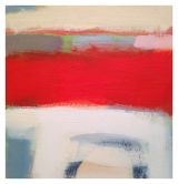 Red Path 20cm x 20cm. Oil on Primed Board