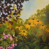 Late Summer Gold Floral Oil Painting Flower Painting