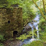 Old abandoned water mill near Bagni di Lucca