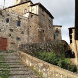 The massive walls of Tereglio: medieval fortress town