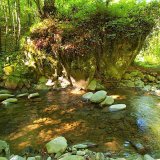 Enigmatic mass in the Segone Torrent, in the grounds of Villafontanella: great bathing pool