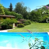 Looking Eastwards towards the Abetone mountains from the pool