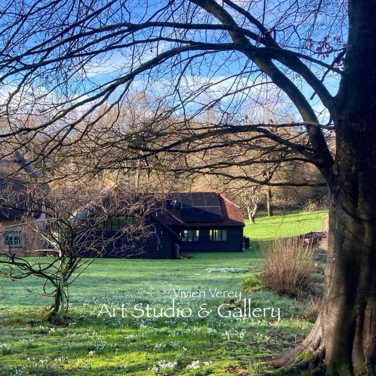 A photograph of Vivien Verey Art Studio & Gallery in early Spring