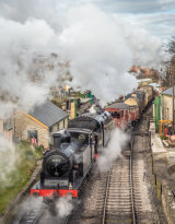 Freight Train Leaving Swanage by Alan Bevis