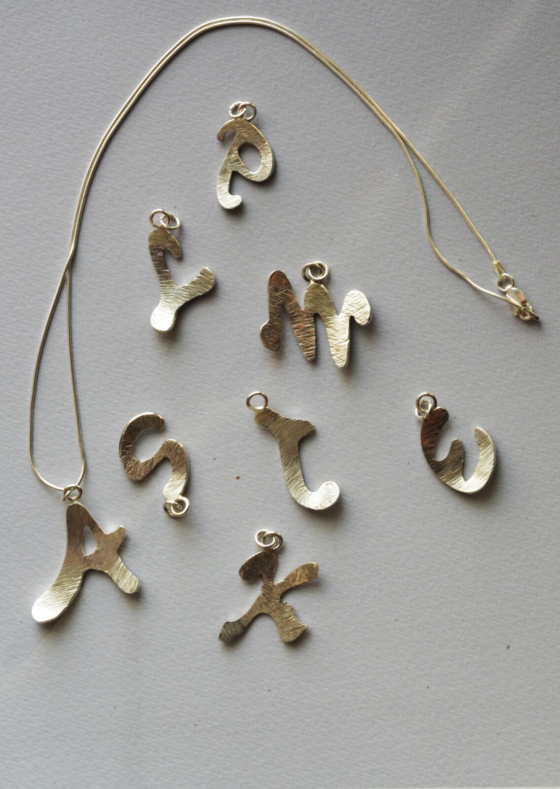 Hand cut alphabet letters