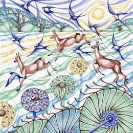 Dashing deer