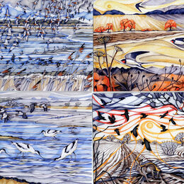 Birds in the landscape cards