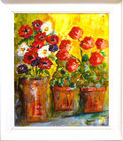 Geraniums and Anemones in Bloom, Barbara Drinkwater