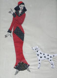 Walking the dog, June Drinkwater