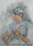 Bass guitarist aty Pizza Express, 10 Sept 2009