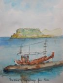 Spinalonga Island from Plaka, Crete