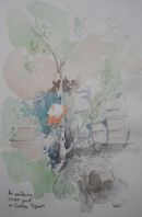 Orienteering flag, near Loch Assynt, Scotland