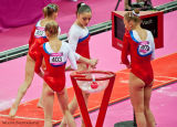 14 Russian Team Preparing for the Vault