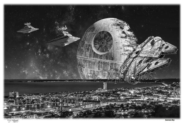 StarWars Over Swansea City.