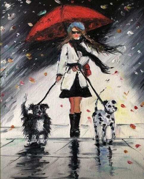 ‘Walking with my Best Friends ‘. Larraine Jones