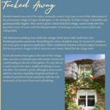 Brochure copy for period property An example page from an illustrated brochure for a high-end UK country cottage property with creative copy, written by Andrew Baskott, creative freelance copywriter