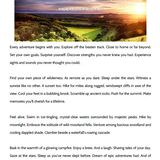 Copy for Outdoor Clothing Gear Text promoting the great outdoors for Bradshaw Taylor with an image of countryside in dramatic sunlight.