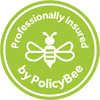 Light green Policy Bee Insurance logo