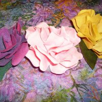 Handmade Fabric Flowers. Workshop or crafts for sale