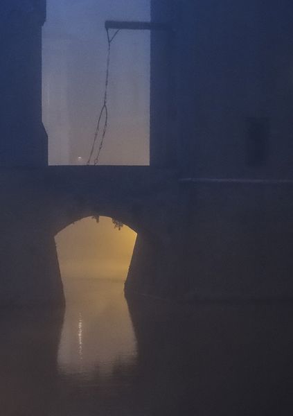 Ferrara Castle at dusk