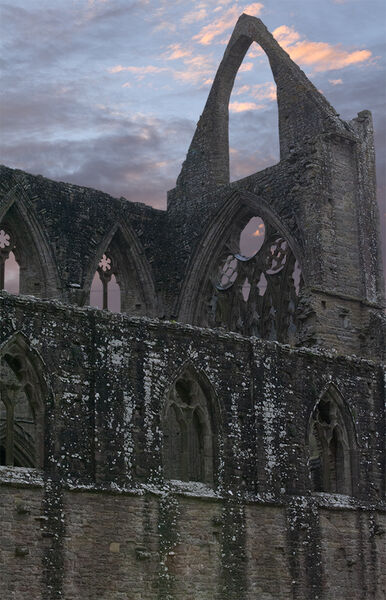Tintern Abbey at sunset
