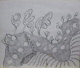 Burrough Hill 5, crayon on paper, 64 x 76 cm, 1978. £970.