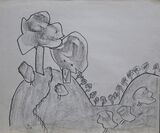 Burrough Hill 2, crayon on paper, 64 x 76 cm, 1978. £975.