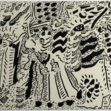 Abstraction (Lunga), Ink on paper 16 x 22 cm, 1988. £50.