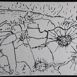 Rock Forts, St Abbs, ink on paper, 16 x 22 cm, 2009. £50